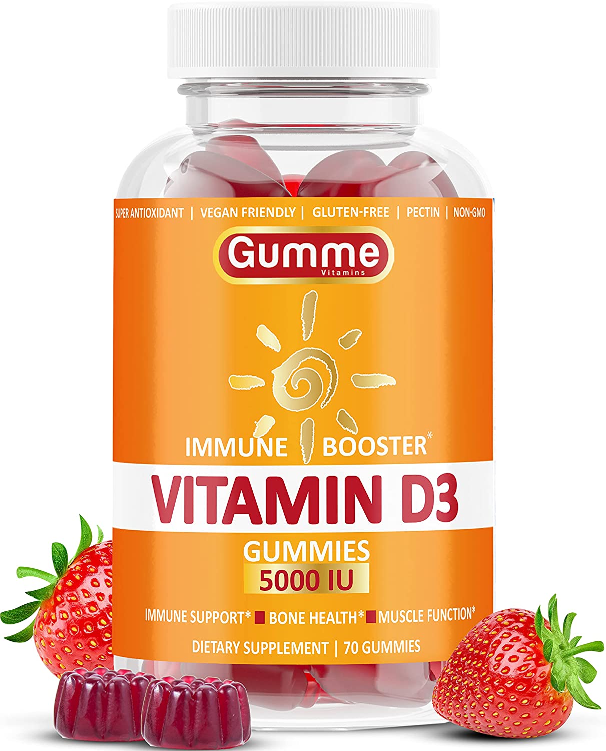 Vitamin D3 Gummies 5000 IU Chewable VIT D Gummy - AtoAllinks