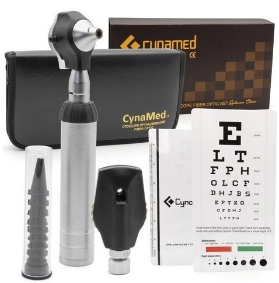 2-in-1 Fiber Optic Otoscope And Ophthalmoscope Set