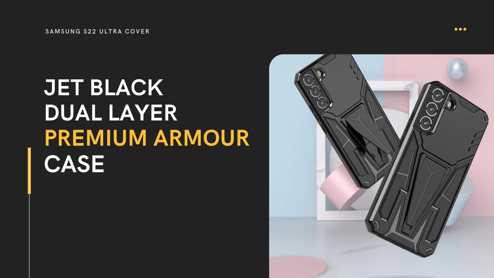 Jet Black Dual Layer Premium Armour Case