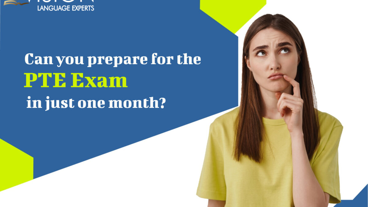 Can you prepare for the PTE exam in just one month?