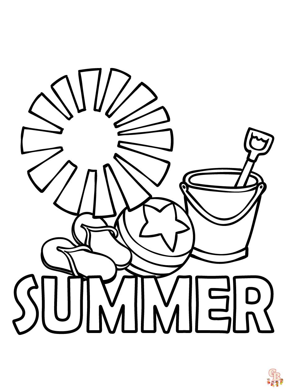 Summer Coloring Pages: Printable Fun for Kids | GBcoloring - AtoAllinks