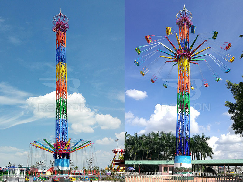 how to install carnival swing rides in amusement parks