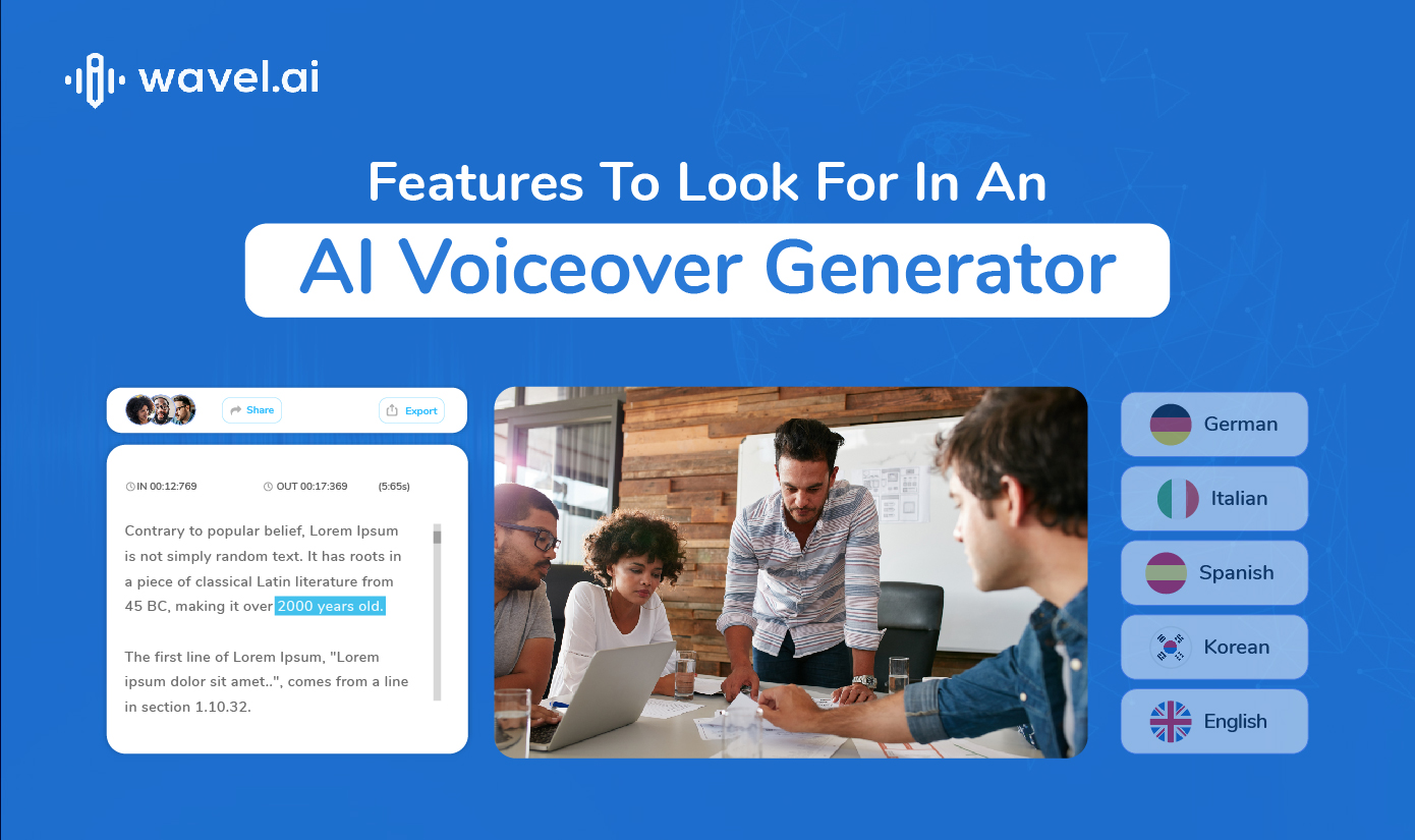 Features To Look For In An AI Voice Over Generator