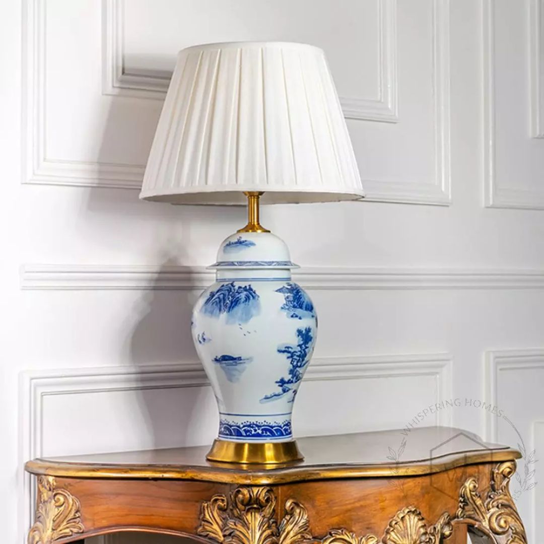 Delilah Blue Ceramic Table Lamp