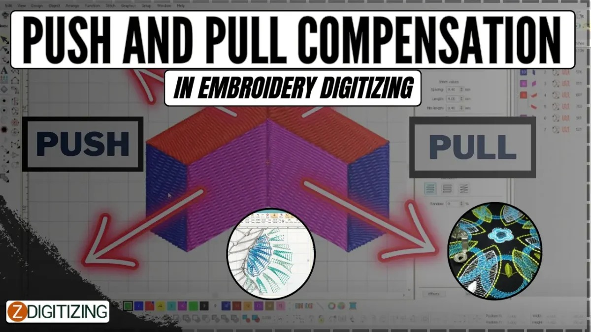 Push And Pull Compensation In Embroidery Digitizing Services