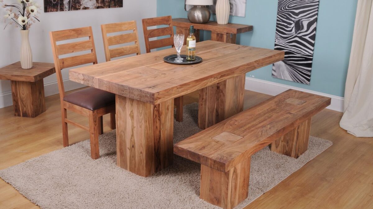 What are the advantages of choosing a hardwood dining table?