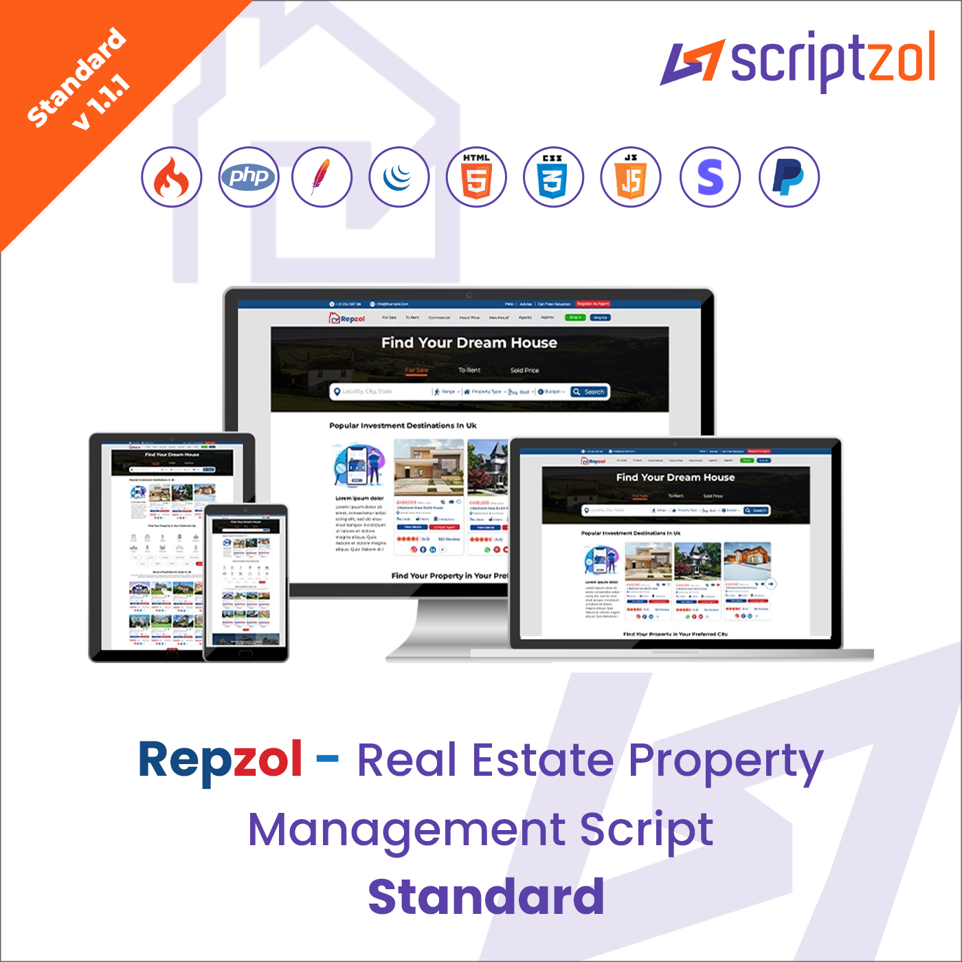 Repzol Top Real Estate Property Management Script