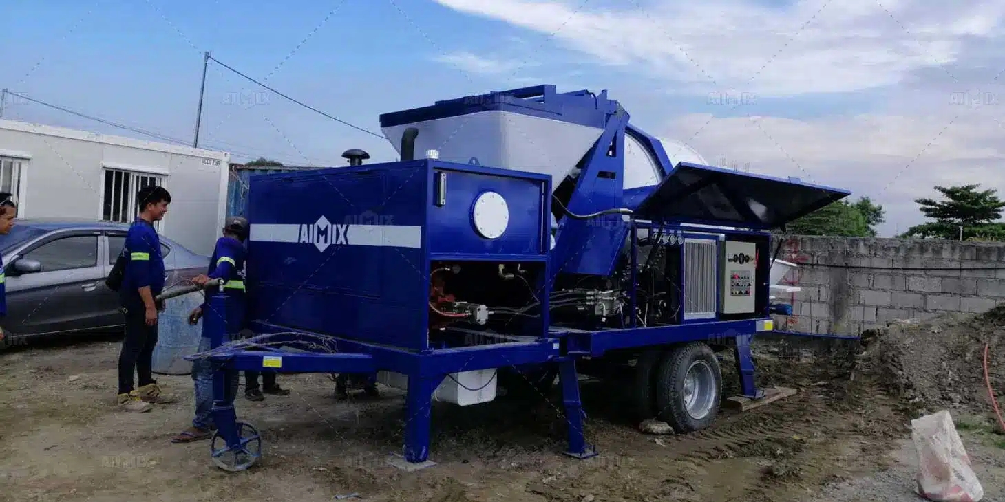 Concrete mixer pump