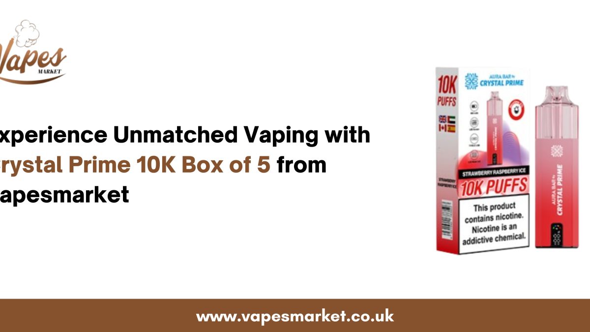 Experience Unmatched Vaping with Crystal Prime 10K Box of 5 from Vapesmarket