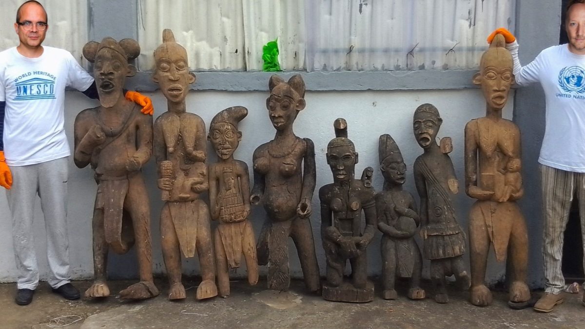 “Njiri  Mtuuvu” Renowned $3.8 Million Dollars Ancient Cultural  Art Statues Collection From Cameroon