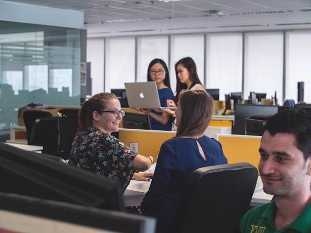 Group of people in an office of translation company in Singapore